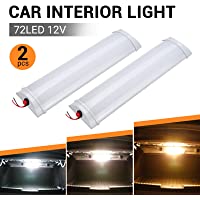 Los mejores  - SUPAREE Luces de Techo LED RV de 12 V-80 V-Lámpara de Coches Luz-72 Leds Iluminación Interior para Camper-Trailer…